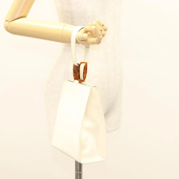 SAINT LAURENT Hand Bag Nylon Beige Auth BA3156 - Picture 14 of 16